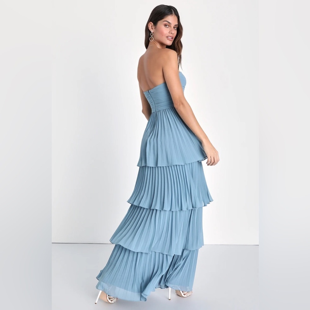 Lulus Seriously Sensational Light Blue Strapless Tiered
Maxi Dress - Picture 4 of 7